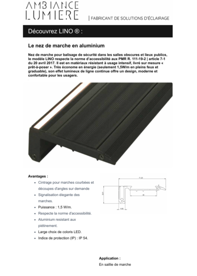 Nez de marche LINO