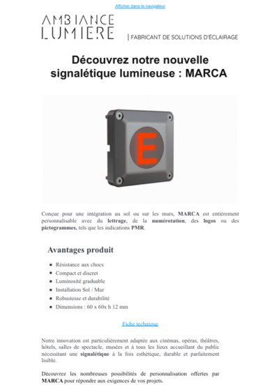 Signalétique MARCA